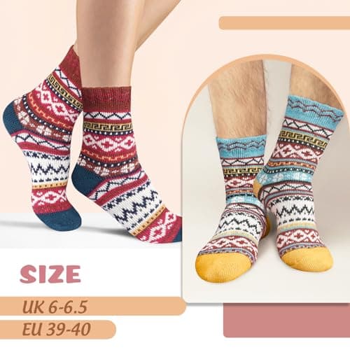 Thermal Winter Socks for Women - Warm Cozy Gift for Mom, Wife, Grandma, Sister - 4-7 Stocking Fillers and Christmas Presents — view 4