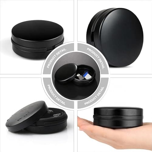 Black Aluminium Alloy Headphone Storage Case, Shockproof Portable — view 6