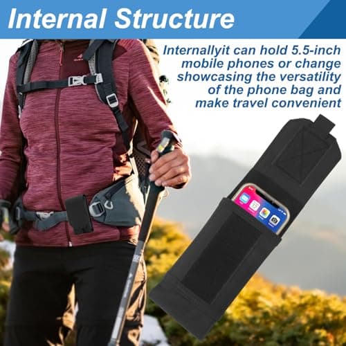 ltteea Tactical Molle Holster Phone Belt Pouch Mobile Phone Bag Case — view 4