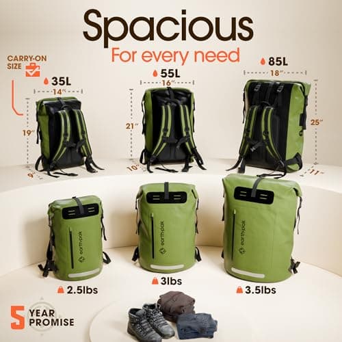 Waterproof Dry Bag 55L - Roll Top Sack for Kayaking Sailing Boating — view 2