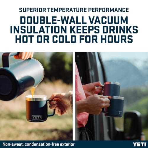 YETI Rambler 10 oz (295 ml) Stackable Coffee Mug, Charcoal — view 4