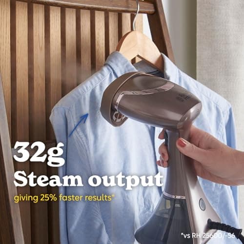 Russell Hobbs Handheld Clothes Steamer, 1800W, Ceramic, 32g and min — view 5