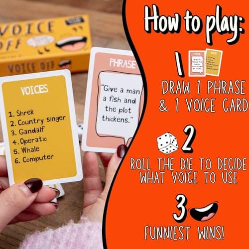 Boxer Gifts Voice Off The Funny Voices Game - Fun Family Travel Game for Kids & Adults, 2+ Players, Ages 8+ — view 2