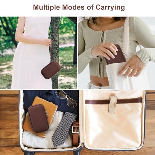 Canboc Carrying Case for Kodak PIXPRO WPZ2 Rugged Waterproof Digital Camera, Underwater Photography Camera Bag, Mesh Pocket fits USB Cable, Battery, Adapter, Brown (Case Only) — view 3
