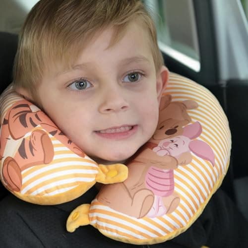 Winnie the Pooh Kids Travel Pillow | Officially Licensed U-Shaped Kids Trip Cushion | Soft Wrap Around Neck Support Comfort for Boys or Girls | Plush Head Rest for Planes, Flights, Cars, Long Trips — view 6