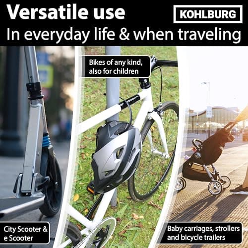 KOHLBURG Lightweight Bike Lock [Zip Tie Lock, 20" Small] Secure Combination — view 5