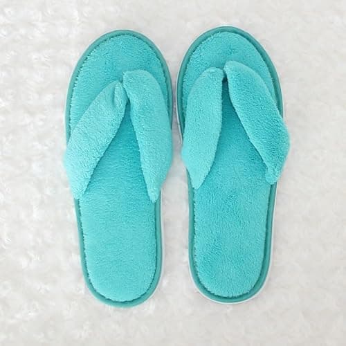 HOT BARGAINS 10 Pairs Flip Flops Spa Slipper with Luxurious Colours Spa Toweling Hotel Slippers Toe Terry Type Spa Slippers (WHITE, UK Footwear Size System, Adult, Women, Numeric, Medium, 9) — view 6