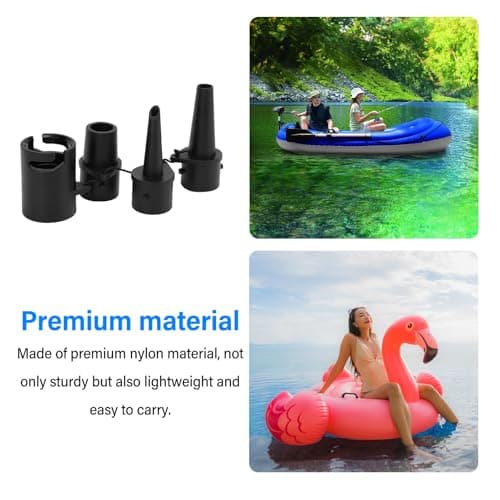 3Pcs Air Pump Nozzle Set, Nylon Leak Proof Replacement Tips for Air Mattress & Swimming Pool Float, Quick Release Universal Adapters — view 5
