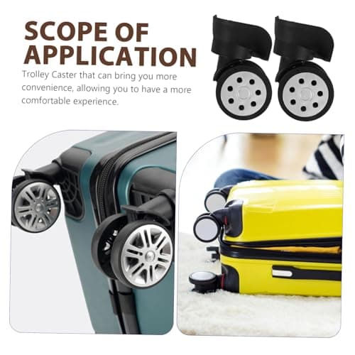 Angoily Replacement Sturdy Quiet Wheel Swivel Wheels Plastic Abs 4pcs Luggage Caster Set Repair, Easy to Install Kit for Wheeled for Suitcase Travel Suitcases — view 5