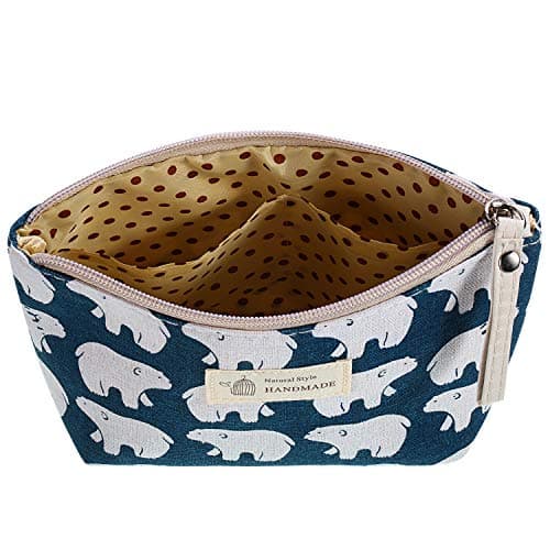 BOAO 4 Pcs Canvas Cosmetic Pouches for Purse Makeup Bags Set — view 4
