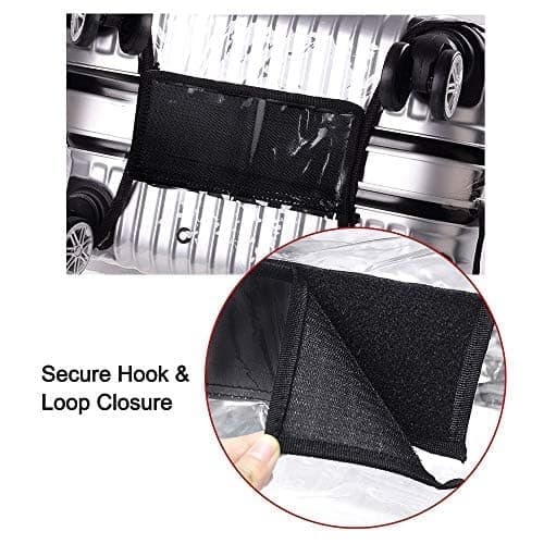 boogift 2 pcs Clear PVC Suitcase Cover - Waterproof Scratchproof Luggage Protector - Travel Trolley Case Cover (30) — view 5