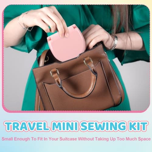 12 Pieces Mini Portable Sewing Kit Compact Emergency Clothes Repair Set — view 5