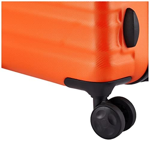 Amazon Basics Hard Shell Small Suitcase - Expandable ABS Hand Luggage with 4 Double Spinner Wheels - Scratch Resistant and Lightweight Construction - 55 x 37.5 x 25.5cm - Burnt Orange — view 4