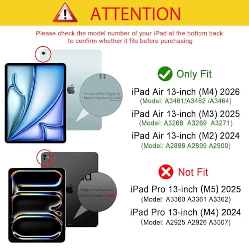 ProCase for iPad Air 13 Inch Case M4/M3/M2(2026/2025/2024), Yellow — view 2