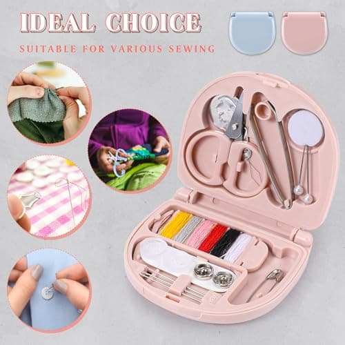 Yuxung 10 Pieces Mini Travel Sewing Kit Basic Portable Emergency Sewing Repair Kit in Bulk with Threads Scissors Hand Sewing Needles for Beginner Traveler Hotel Charity Homeless — view 3