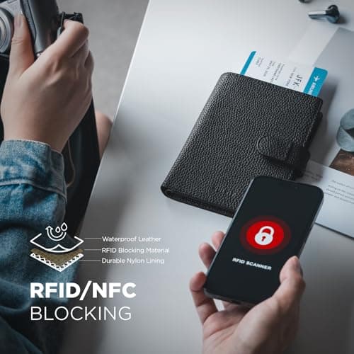 VULKIT Dual 2 Passport Holder Compatible with Airtag RFID Wallet — view 4