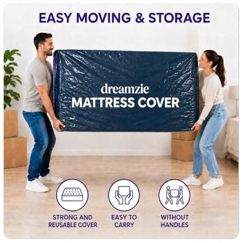 Dreamzie - Single Mattress Cover for Moving - Opaque Mattress Storage Bag — view 6