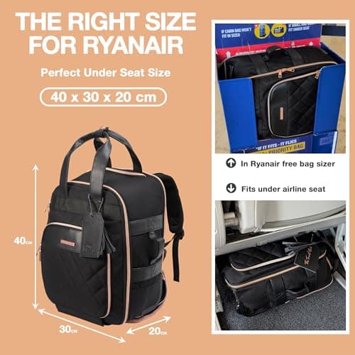 Cabin Max Ryanair Cabin Bag 40x30x20 Trolley Backpack Hand Luggage, 24L — view 4