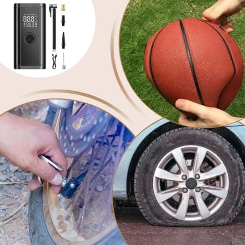 Portable Air Compressor for Car Auto Shut Off Inflation Tool with SOS Light — view 5