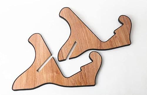 MEETOZ Guitar Stand Universal Wooden Guitar Stand X-Frame Style Portable String Instrument Holder with Soft Rubber Covering for Acoustic Classical Bass Guitars CY0180 — view 6