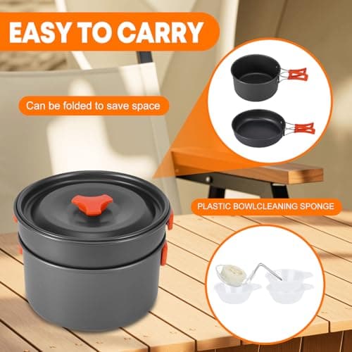 Camping Cooking Set with Storage Bag for Picnic Hiking — view 3