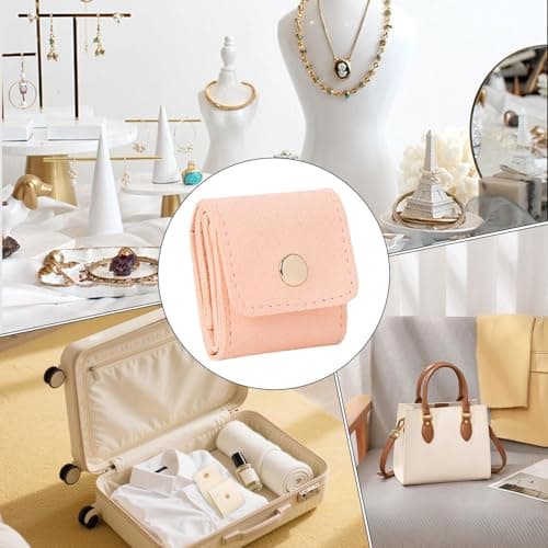 Jewelry Travel Bag - Foldable Necklace Organizer | Trendy Divided Case With Buckle For Airplane Trips, Beach Holidays, Wedding Events, Business Journeys, Honeymoon Packing, Secure Storage For Accessor — view 2