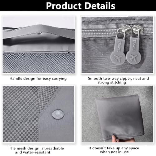 6 PCS Large Packing Cubes, Lightweight Luggage Packing Organizers Cubes — view 4