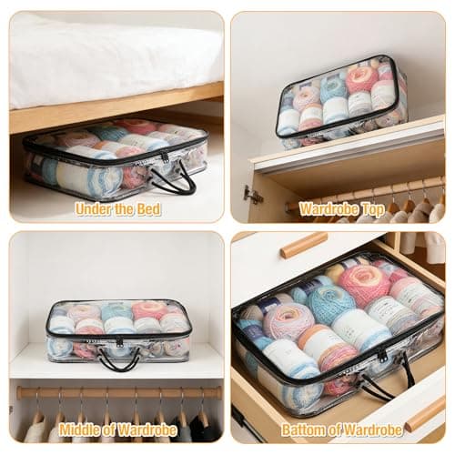 RAORAOYUE 3Pcs Yarn Storage Bags, 16 x 12 x 4 inches — view 5