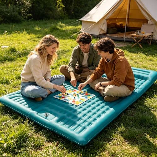 Mat Your Portable Chill Thick Sleeping Pad For Camping Self Inflating Travel Air Mattress With Lightweight Portable Tent Bed For Outdoor (Sky Blue, A) — view 4