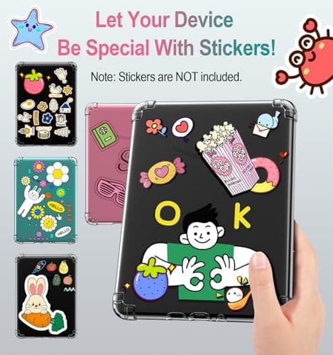 MoKo Case for 7" Kindle Paperwhite 12th Gen 2024 & Kindle Colorsoft, Clear — view 3
