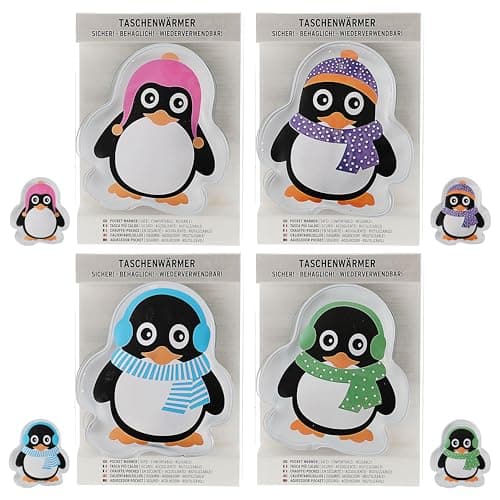 Set of 4 Penguin Design (Cool Secret Santa Gift) Handwarmer – Pocket Heating Pad — view 2