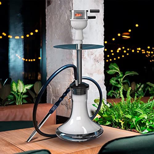 Silver Shisha Hose with Mouthpiece, 60 in 150 cm Anti-Dirt Soft-Touch Silicone Tube with Kink Protection Spring, Adapter and Seal, Ergonomic Shisha Mouthpiece, Universal Shisha Accessory M. ROSENFELD — view 6