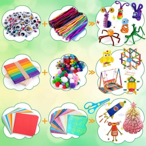 Sundaymot 5000 PCS DIY Craft Kits for Kids, Toddler Activity Pack Toys — view 4