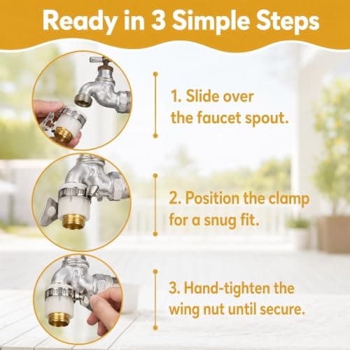 KIPTVO Universal Tap Adapter, 16-28mm Adjustable Faucet Adapter, Tap Connector for Kitchen Tap, Tap Adapter for Hose, Sink Hose Adapter, Hose Tap Connectors Kitchen Sink, Quick-Connect for Garden — view 5