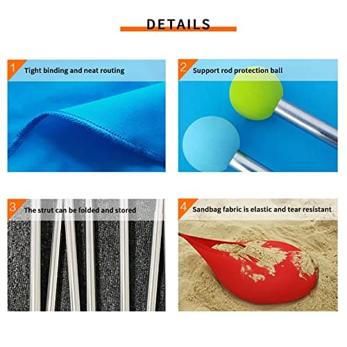 Beach Tent Sun Shelter, UPF50+ Beach Shelter Canopy with Sand Anchors, Stability Poles and Storage Bag, Portable Outdoor Family Sun Shade for Camping Trips, Fishing, Picnics, Backyard Fun, Easy Set Up — view 5