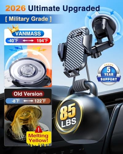 VANMASS Best Car Phone Holder [Dash+Windscreen+Vent] Van Stand Mobile Mount — view 4