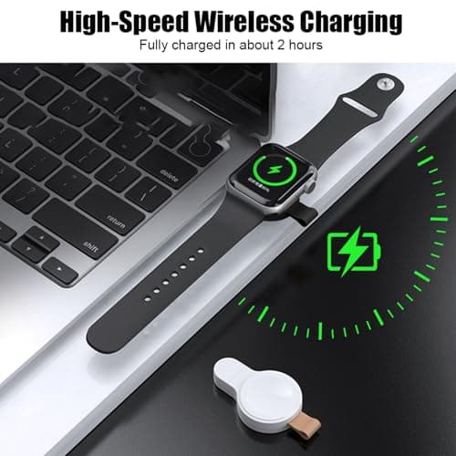 Flintronic Wireless Charger for Apple Watch, USB-C Charger for iWatch, TYPE-C Magnetic iWatch Char-ger, Travel Cordless Char-ger for All Series Apple Watch 10/9/8/7/6/5/4/3/2/SE/SE 2/Ultra/Ultra 2 — view 3