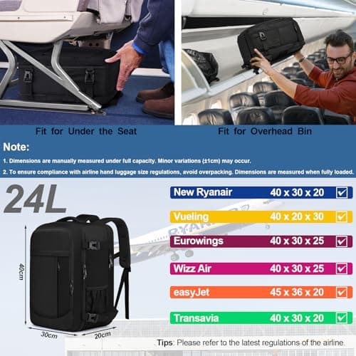 for Ryanair Cabin Bags 40x30x20 Hand Luggage Carry-ons Rucksack Cabin Size — view 2