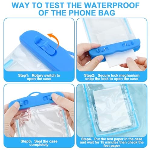 40 Pack Universal Waterproof Phone Pouch, Multicolor Waterproof Case Comp Compatible with iPhone 15 14 13 Pro Max XS Plus, Waterproof Phone Case Dry Bag with Phone Lanyard, Waterproof Phone Pouch Bluk — view 4