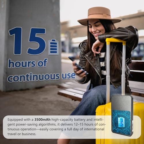 Portable WiFi Hotspot, No SIM Card Needed, 10GB UK & Europe Data Included, Works in 140+ Countries, Connects 8 Devices, 3500mAh 4G LTE Pocket WiFi for Travel — view 5