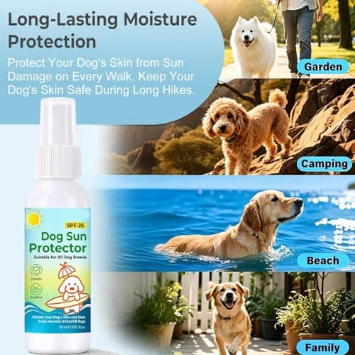 Dog Sunscreen Spray, Spf 25 Protection, Uv Shield with Defense, Body Lotion with Care, Pet Supply 50ml, Outdoor Travel for Beach Hiking Park Backyard Road Trip Vacation Use — view 5