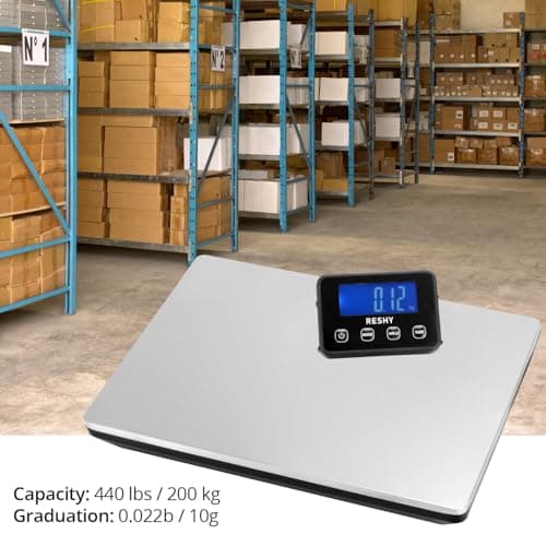 QWORK® Postage Scale 440 lbs / 200 kg, parcel scales, heavy duty scales, Batteries not included, for Business,Luggage,Office — view 3