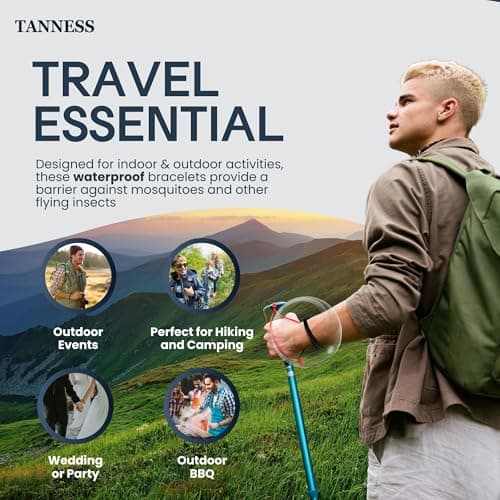 Tanness 12 Pack Mosquito Repellent Bracelet - 370 Hours Protection Bands — view 4