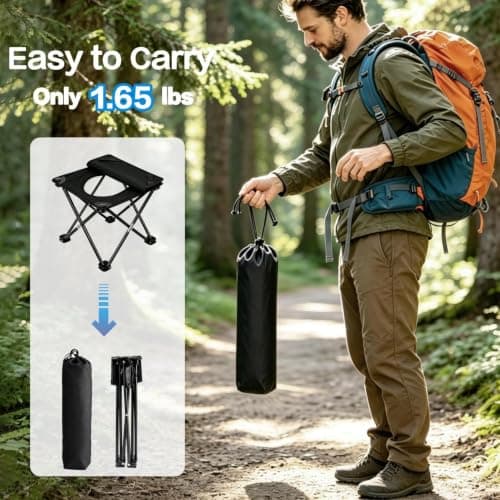 Portable Toilet Folding Stool, Sturdy Portable Toilets for Adults — view 4