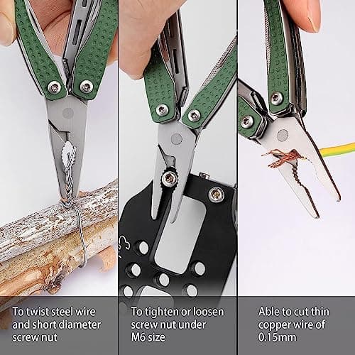 NexTool Mini Flagship EDC Keychain Multitool, Mini Pocket Knife (Green) — view 3