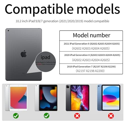 ZOPSGYU Case for iPad 9th/8th/7th Generation 10.2" without Pencil Holder — view 4