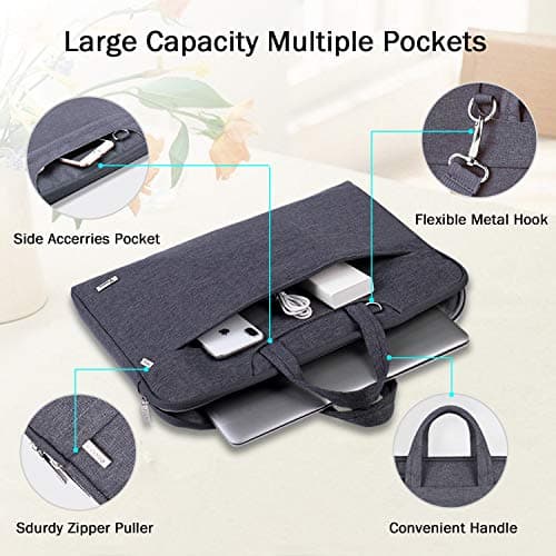 Voova 15-15.6 inch Laptop Shoulder Bag MacBook Sleeve, Computer Bags — view 4