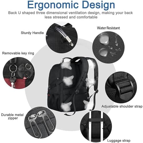 Z-MGKISS Travel Laptop Backpack, Extra Large Backpack for Men, Overnight Backpack, TSA Flight Rucksack — view 3