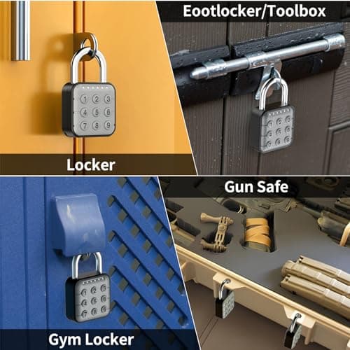 SURPN Digital Combination Lock, Gym Locker Lock Electronic Password Padlock — view 6