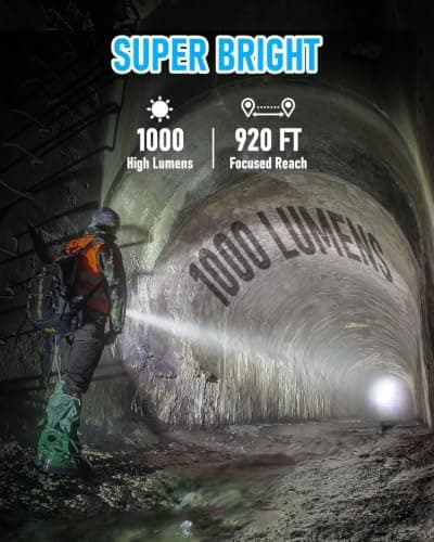 ULTRAFIRE LED Tactical Torch 1000 Lumens Single Mode Bright Small Torch, Waterproof Protable Mini EDC Flashlight for Walking Camping Hiking Oudoor, WF-501B — view 2